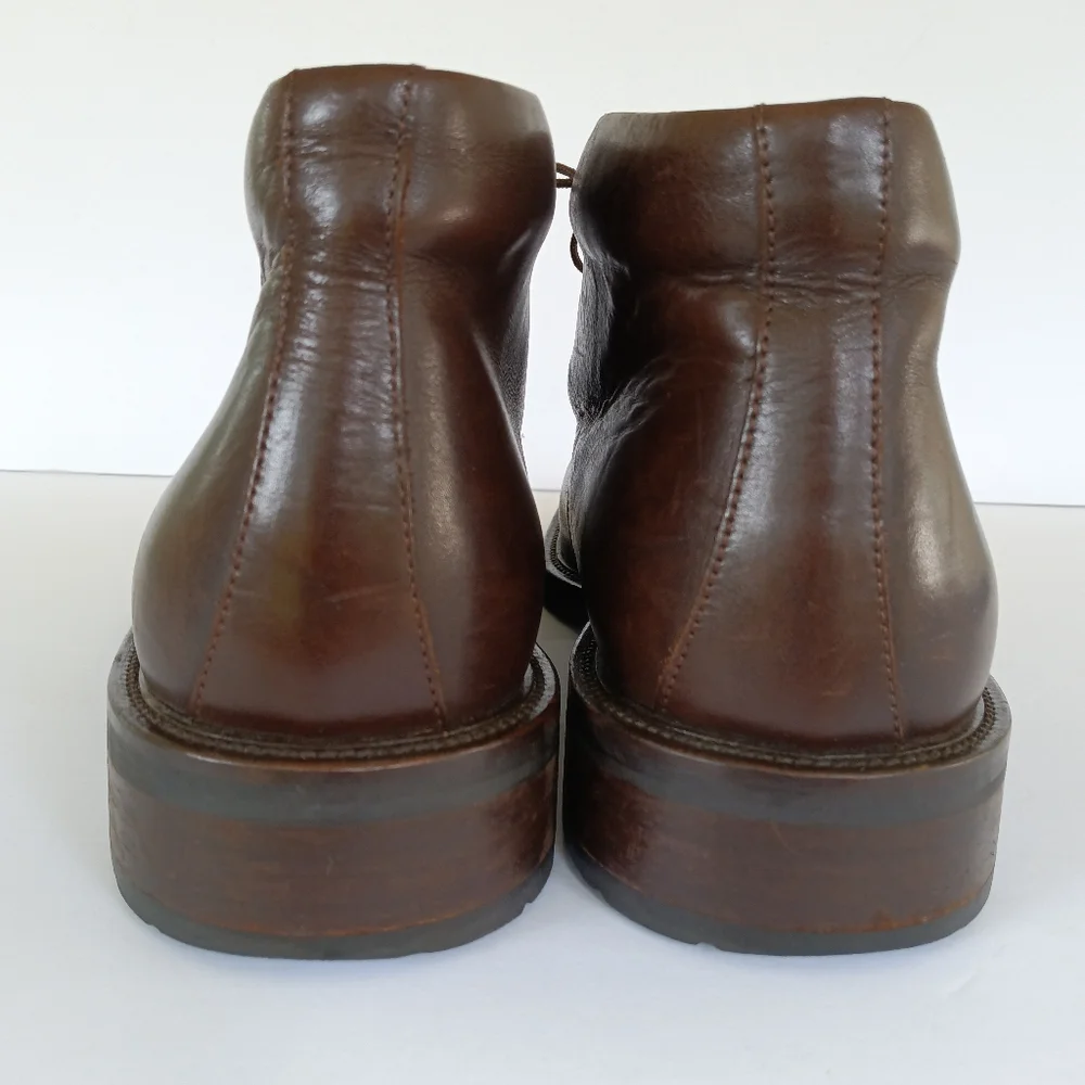 GORDON RUSH Dark Brown Leather Chukka w/ Rubber Sole EU 45/US12
